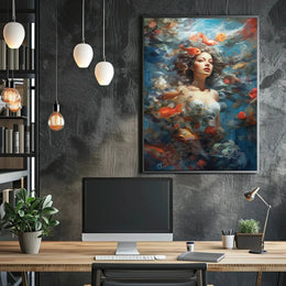 Enchanted Underwater Woman Fantasy Art Artistic Poster PosterGoat