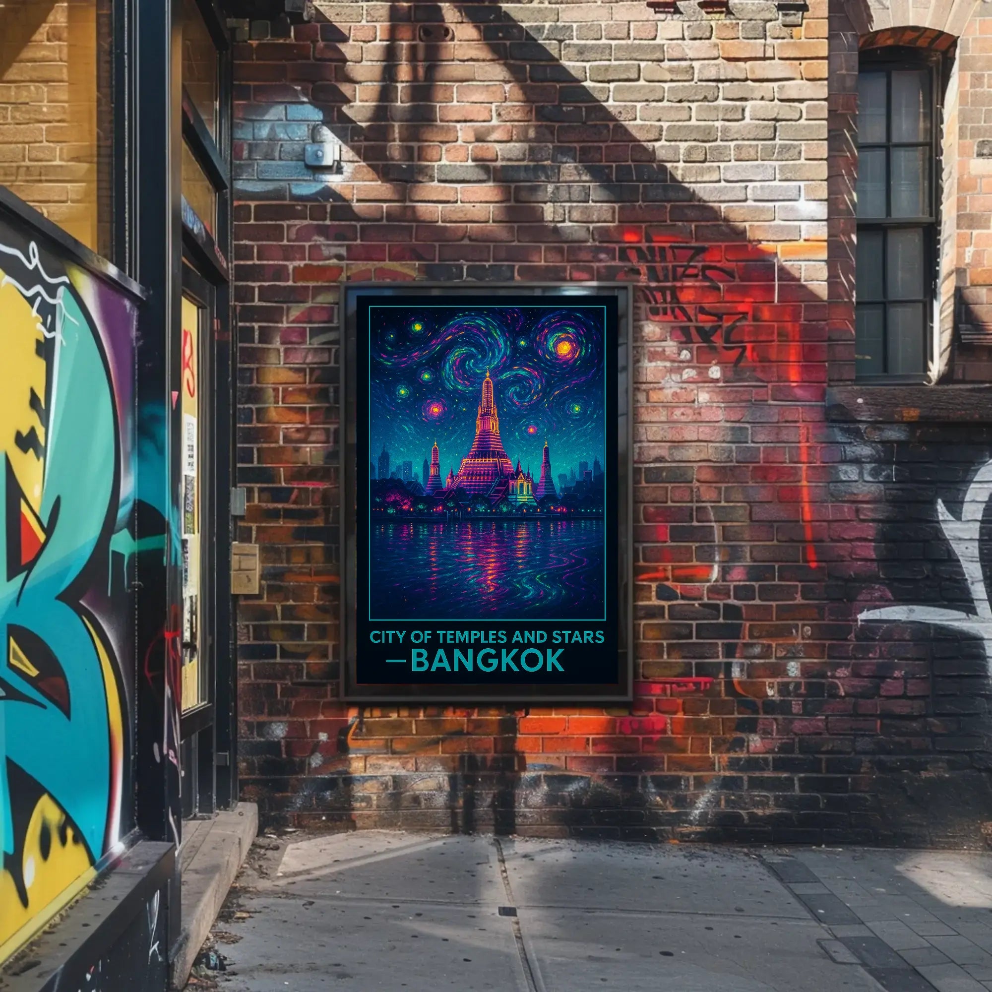 Enchanting Bangkok Starry Night Travel Poster PosterGoat