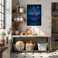 Enchanting Bangkok Starry Night Travel Poster PosterGoat
