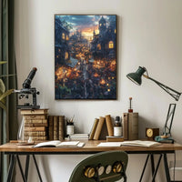 Enchanting Fantasy Marketplace Scene: Artistic Fantasy Poster PosterGoat