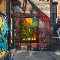 Enchanting Guinea: Vintage Rural Scene Travel Poster PosterGoat