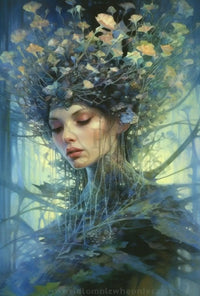 Enchanting Nature Spirit with Mystical Aura Artistic Poster PosterGoat