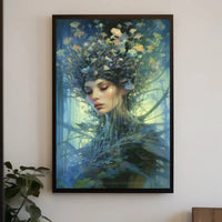 Enchanting Nature Spirit with Mystical Aura Artistic Poster PosterGoat