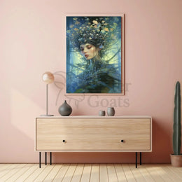 Enchanting Nature Spirit with Mystical Aura Artistic Poster PosterGoat
