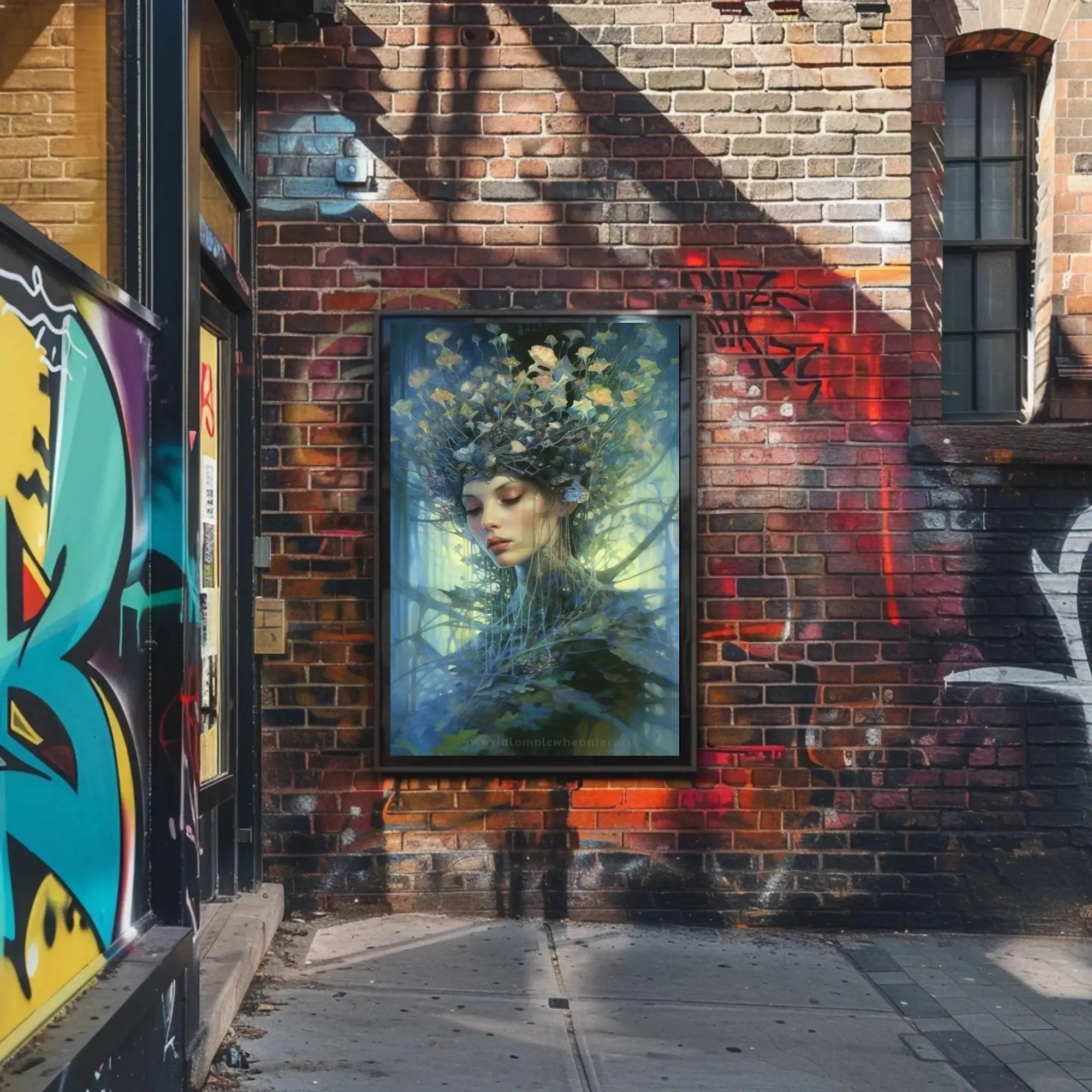 Enchanting Nature Spirit with Mystical Aura Artistic Poster PosterGoat
