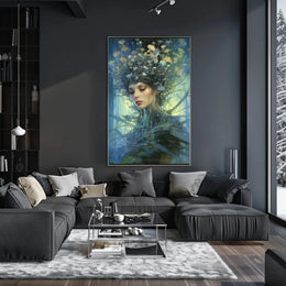 Enchanting Nature Spirit with Mystical Aura Artistic Poster PosterGoat