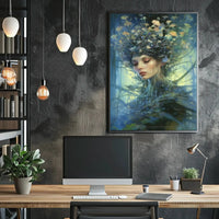 Enchanting Nature Spirit with Mystical Aura Artistic Poster PosterGoat