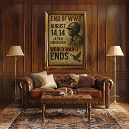 End of WWII August 14, 1945 Poster PosterGoat