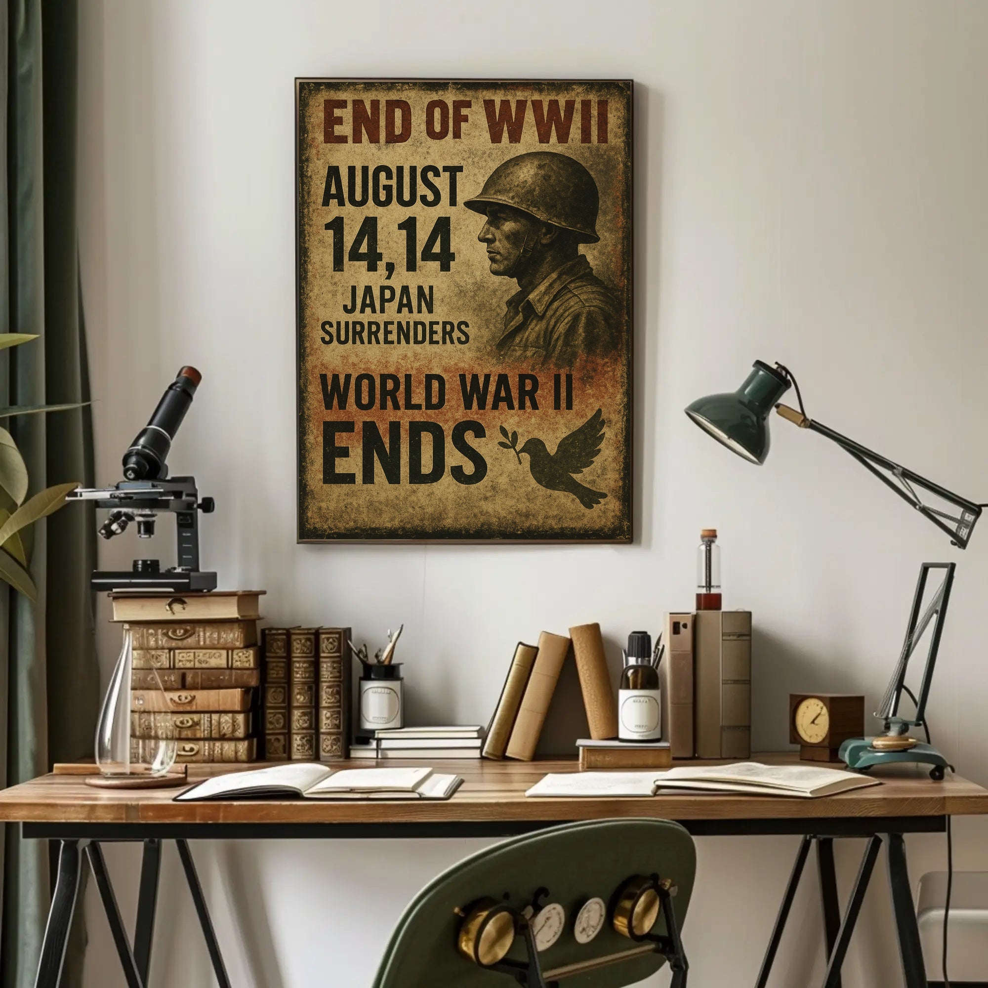 End of WWII August 14, 1945 Poster PosterGoat