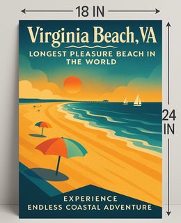 Endless Coastal Adventure at Virginia Beach Poster PosterGoat