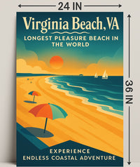 Endless Coastal Adventure at Virginia Beach Poster PosterGoat