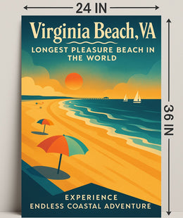 Endless Coastal Adventure at Virginia Beach Poster PosterGoat