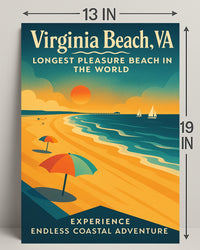 Endless Coastal Adventure at Virginia Beach Poster PosterGoat