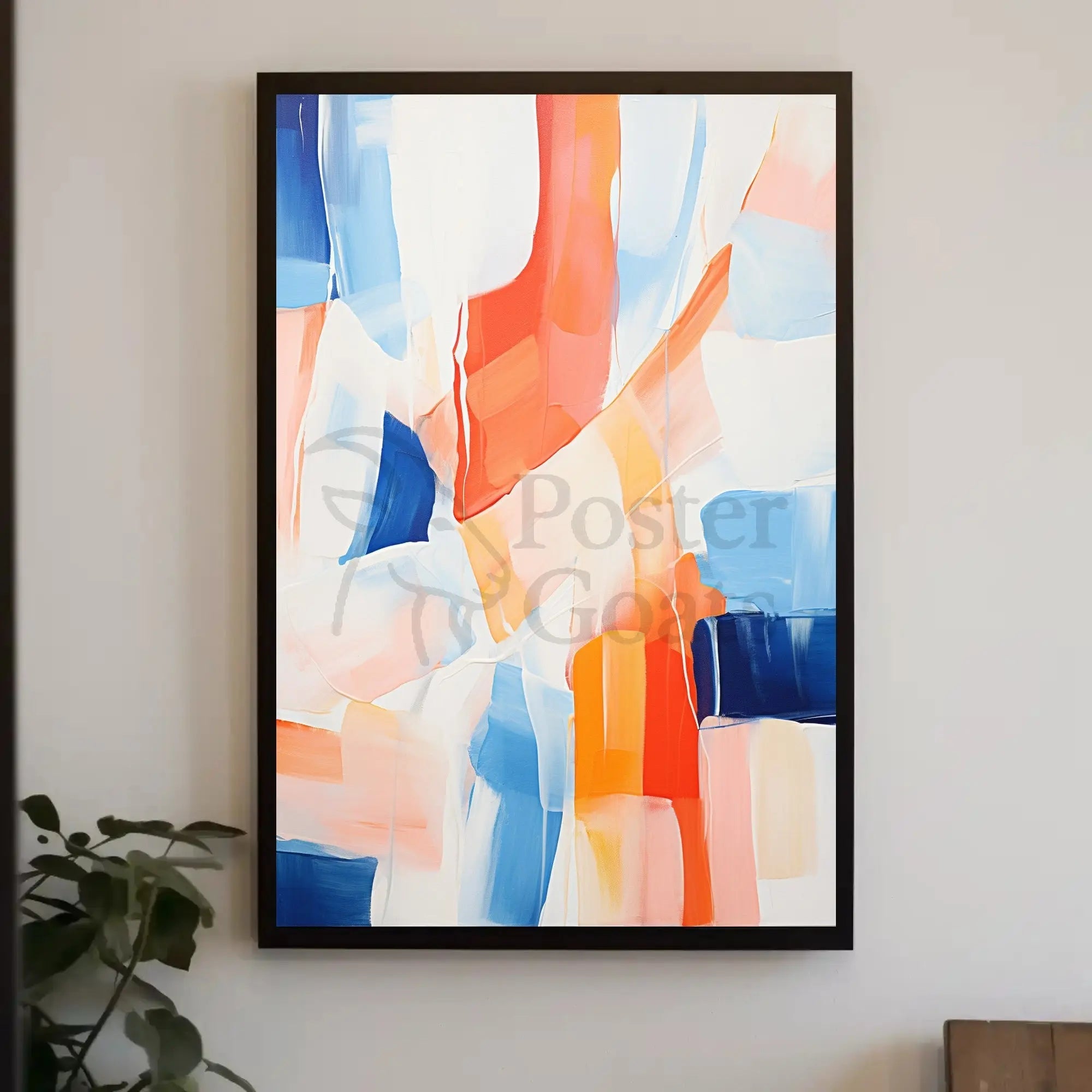 Energetic Abstract Colors Inspire Emotion and Movement Poster PosterGoat