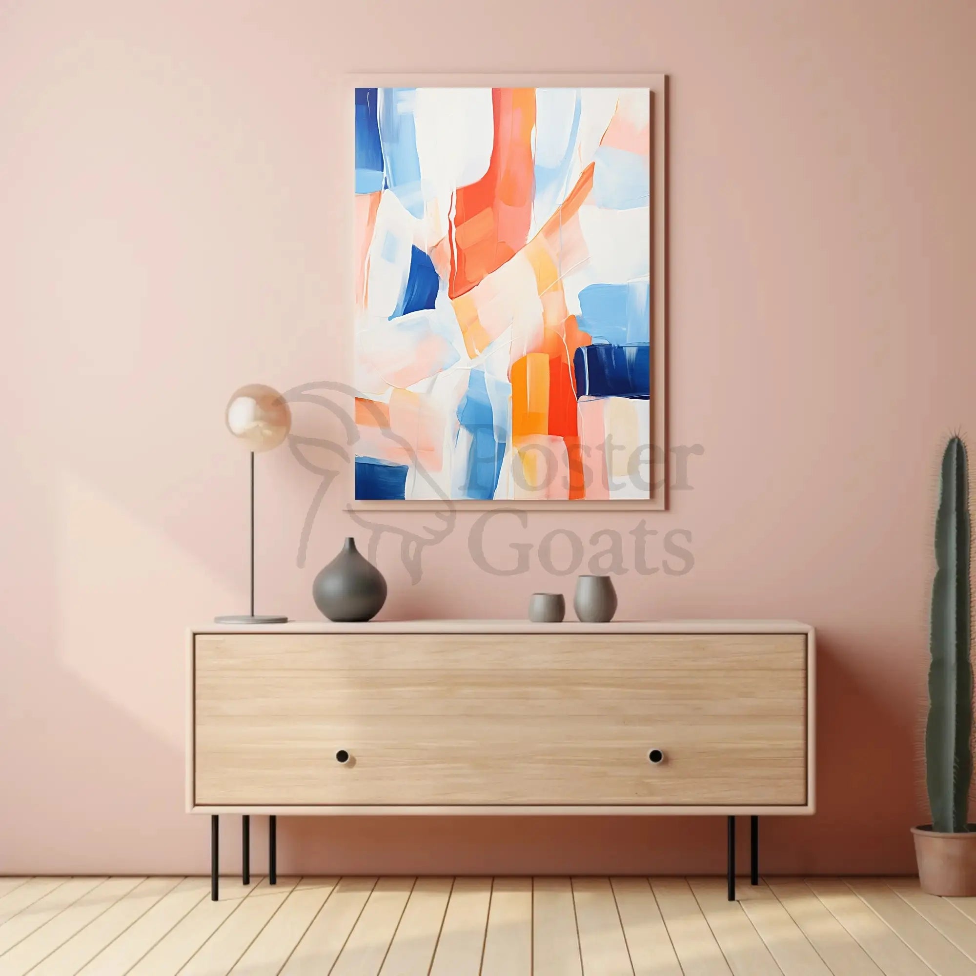 Energetic Abstract Colors Inspire Emotion and Movement Poster PosterGoat