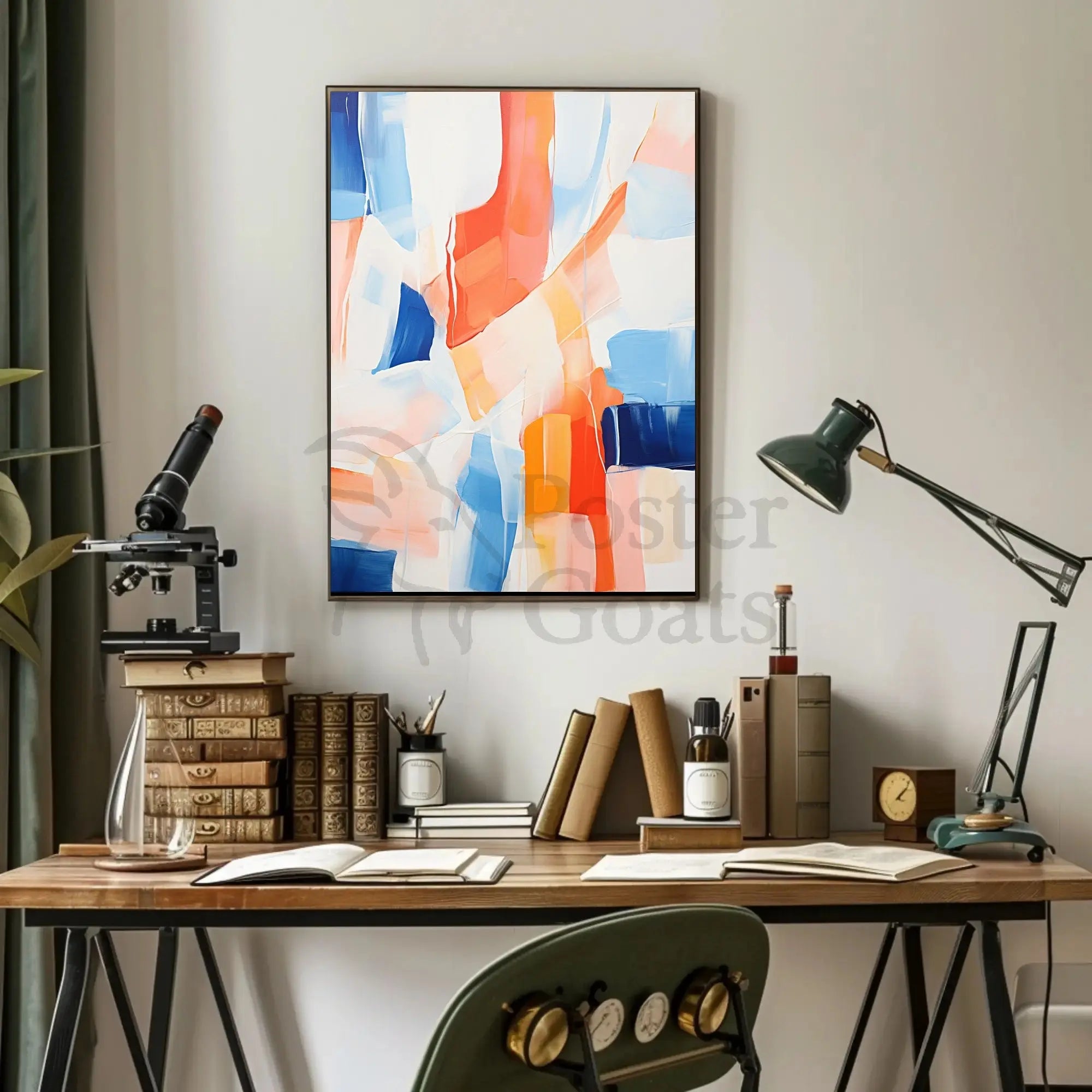 Energetic Abstract Colors Inspire Emotion and Movement Poster PosterGoat