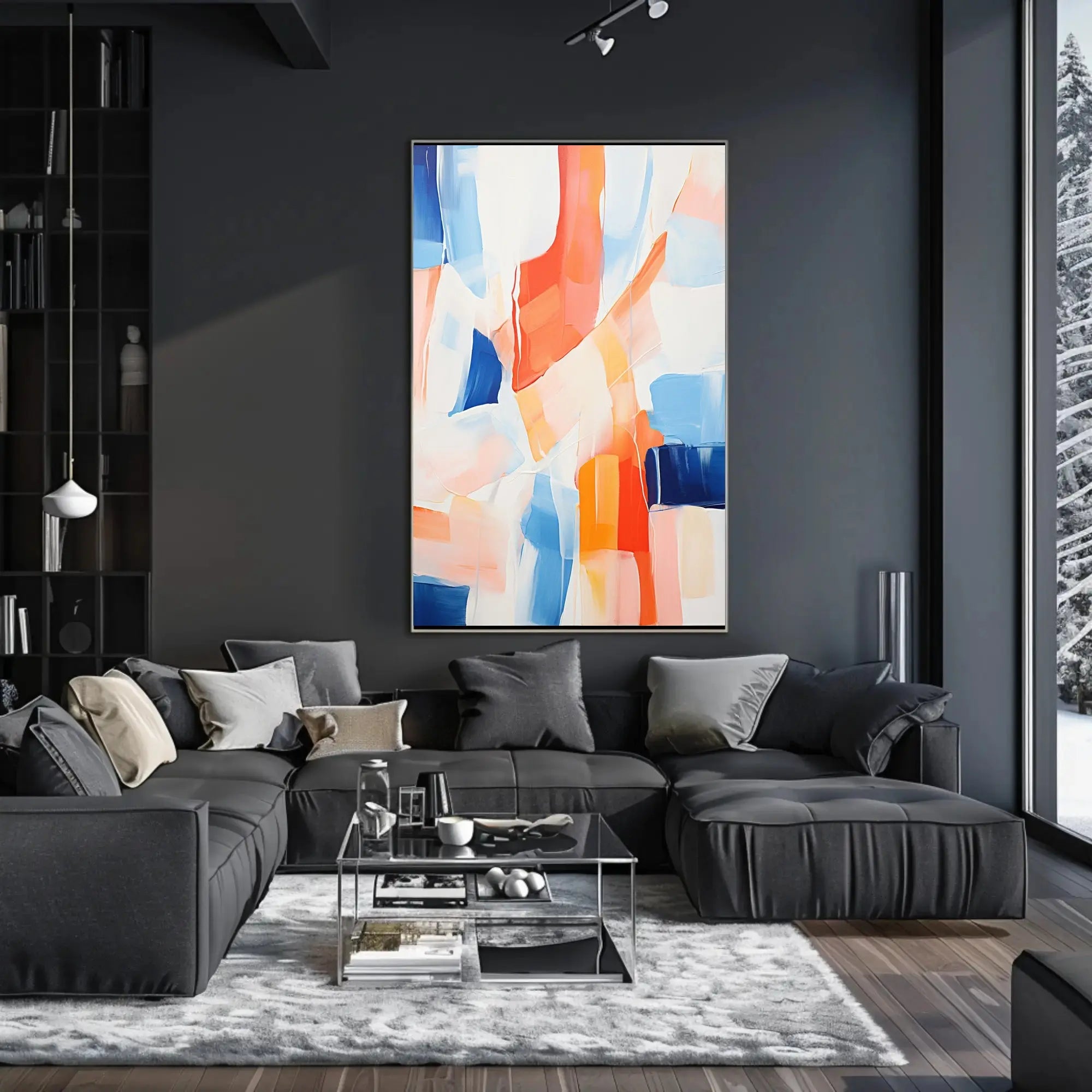 Energetic Abstract Colors Inspire Emotion and Movement Poster PosterGoat
