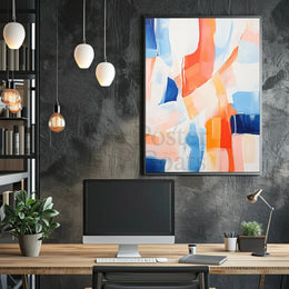 Energetic Abstract Colors Inspire Emotion and Movement Poster PosterGoat