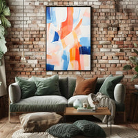 Energetic Abstract Colors Inspire Emotion and Movement Poster PosterGoat