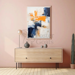 Energetic Abstract Expressionism Art Print, Artistic Poster PosterGoat