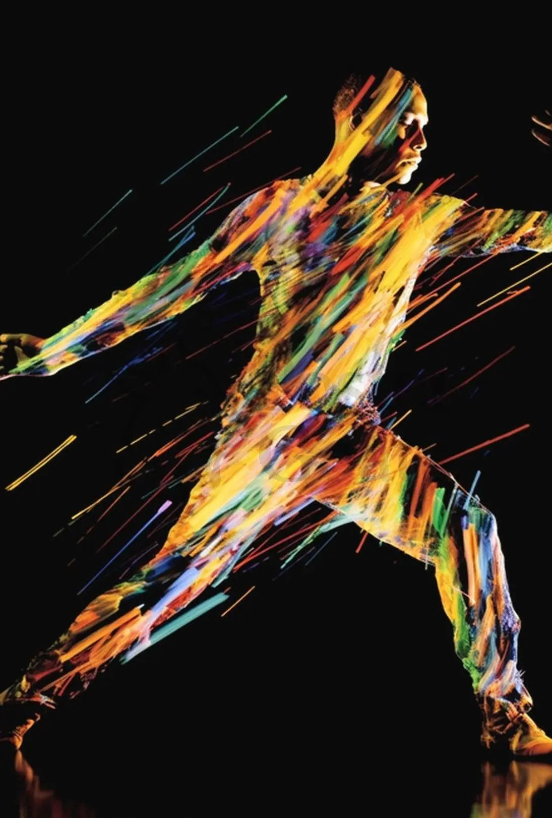 Energetic Abstract Movement Art Print Poster PosterGoat