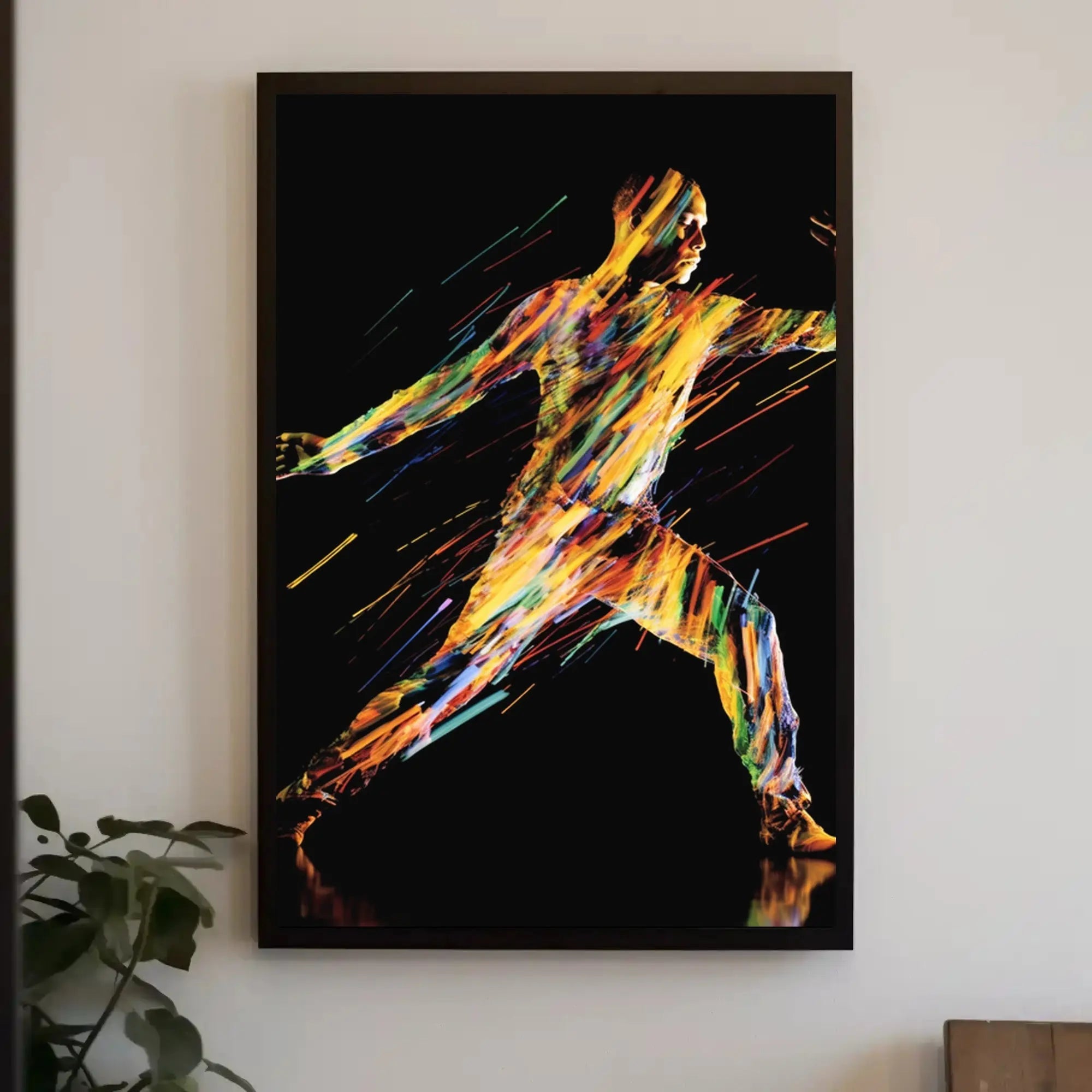 Energetic Abstract Movement Art Print Poster PosterGoat
