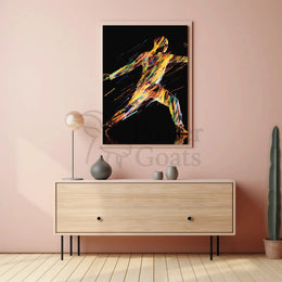 Energetic Abstract Movement Art Print Poster PosterGoat