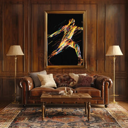 Energetic Abstract Movement Art Print Poster PosterGoat