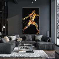 Energetic Abstract Movement Art Print Poster PosterGoat