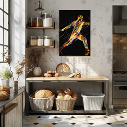 Energetic Abstract Movement Art Print Poster PosterGoat