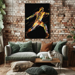 Energetic Abstract Movement Art Print Poster PosterGoat
