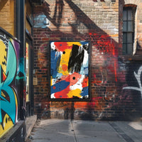 Energetic Chaos: Colorful Abstract Art Poster PosterGoat