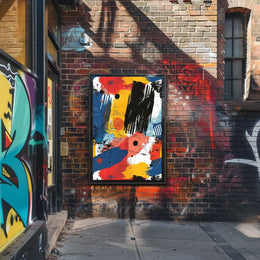 Energetic Chaos: Colorful Abstract Art Poster PosterGoat