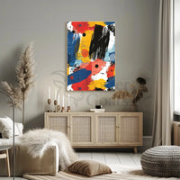 Energetic Chaos: Colorful Abstract Art Poster PosterGoat