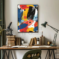 Energetic Chaos: Colorful Abstract Art Poster PosterGoat