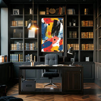 Energetic Chaos: Colorful Abstract Art Poster PosterGoat