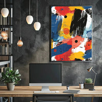 Energetic Chaos: Colorful Abstract Art Poster PosterGoat