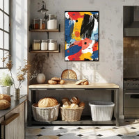 Energetic Chaos: Colorful Abstract Art Poster PosterGoat