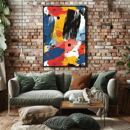 Energetic Chaos: Colorful Abstract Art Poster PosterGoat
