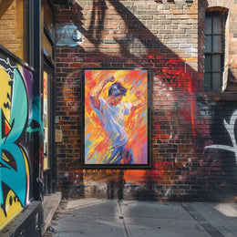 Energetic Expression in Motion Artistic Poster PosterGoat