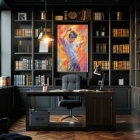 Energetic Expression in Motion Artistic Poster PosterGoat