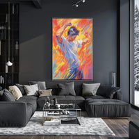 Energetic Expression in Motion Artistic Poster PosterGoat