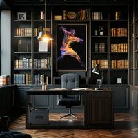 Energetic Neon Brushstrokes Movement Abstract, Artistic, or Pop Culture Poster PosterGoat