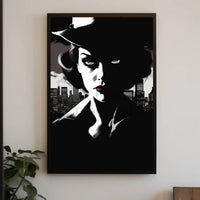 Enigmatic Femme Fatale Noir Era Pop Culture Poster PosterGoat
