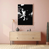 Enigmatic Femme Fatale Noir Era Pop Culture Poster PosterGoat