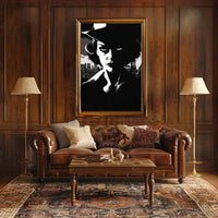 Enigmatic Femme Fatale Noir Era Pop Culture Poster PosterGoat