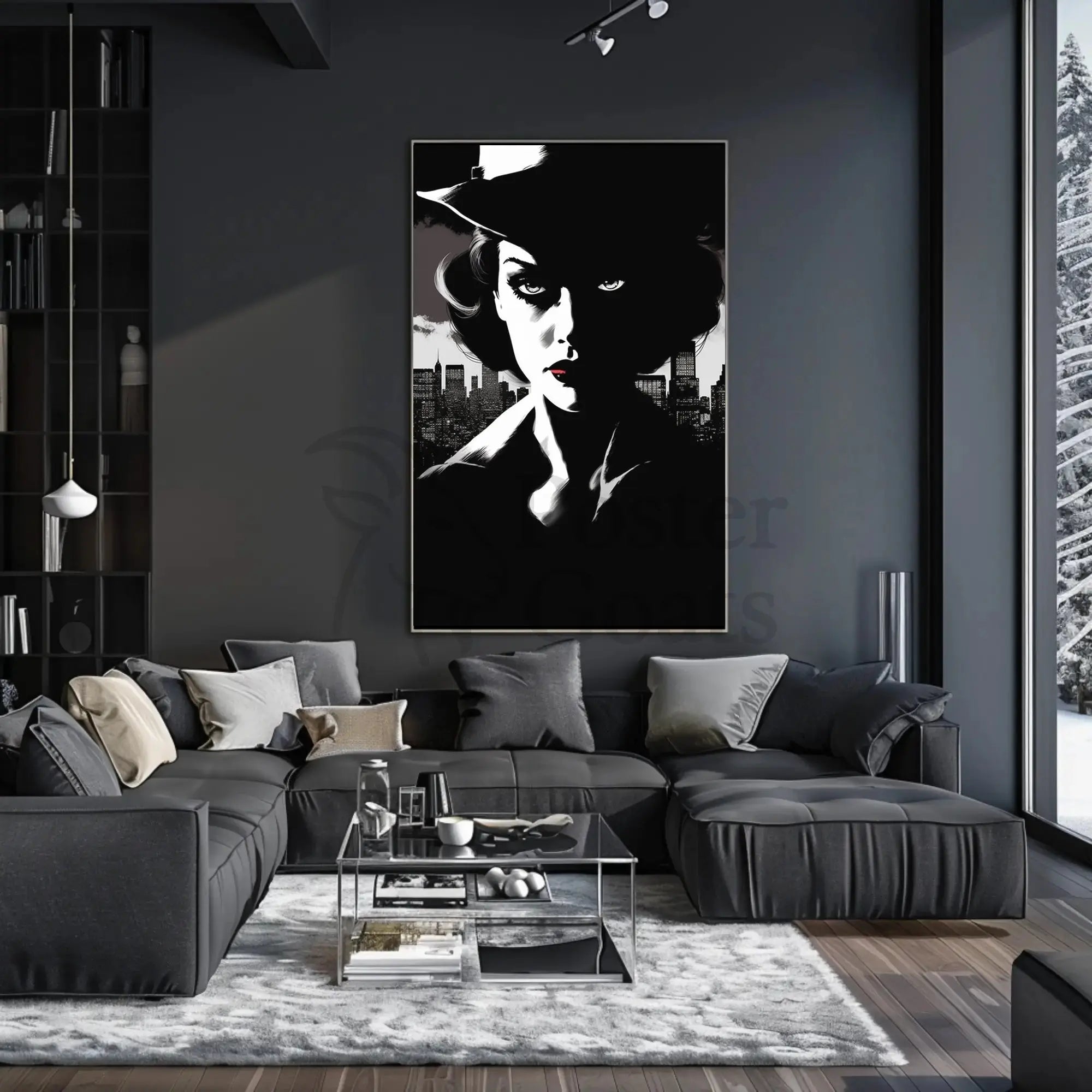 Enigmatic Femme Fatale Noir Era Pop Culture Poster PosterGoat