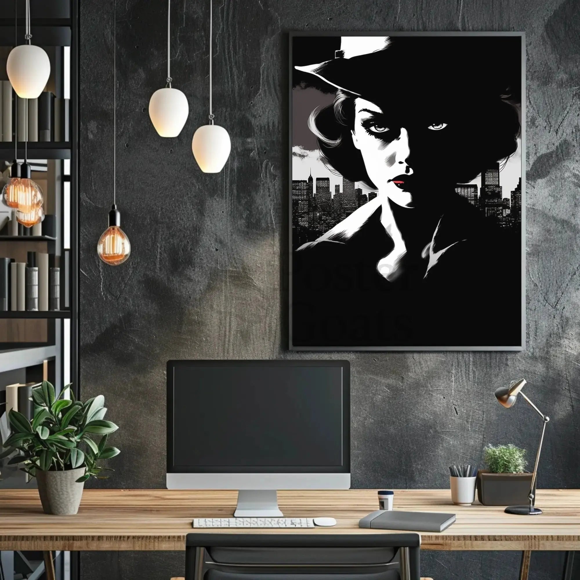 Enigmatic Femme Fatale Noir Era Pop Culture Poster PosterGoat