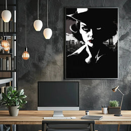 Enigmatic Femme Fatale Noir Era Pop Culture Poster PosterGoat