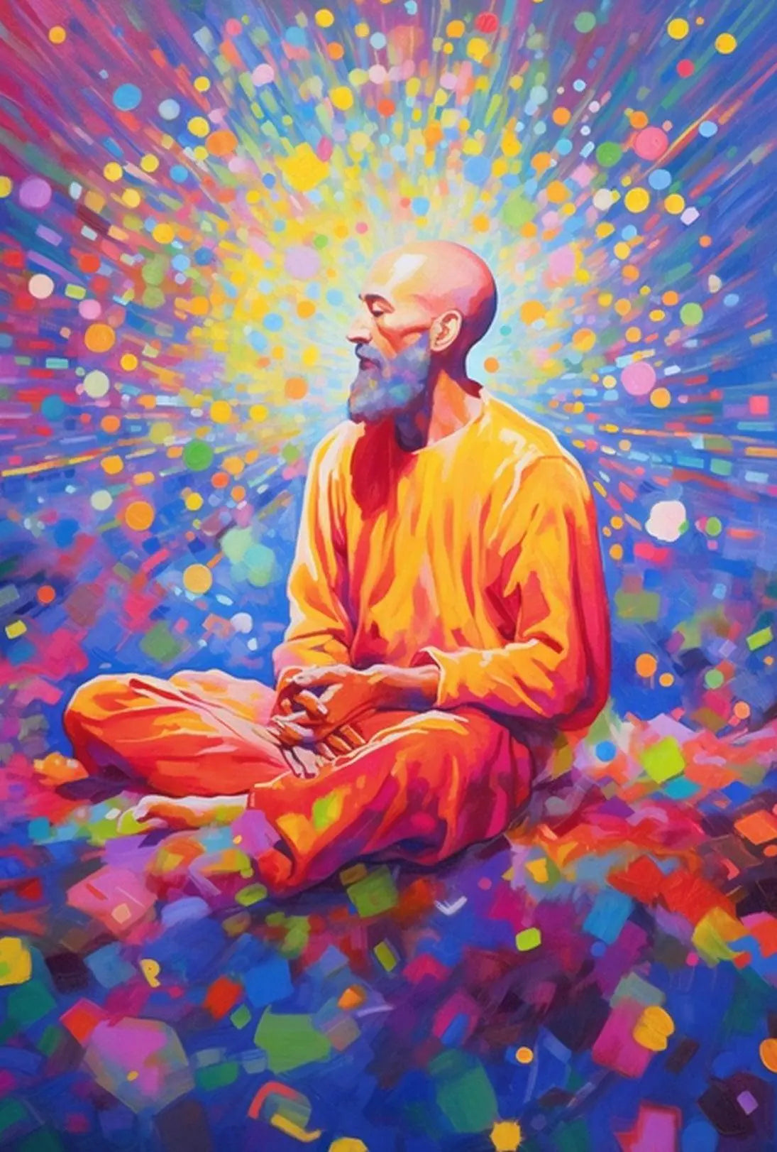 Enlightened Meditation Spiritual Art Print Abstract Poster PosterGoat